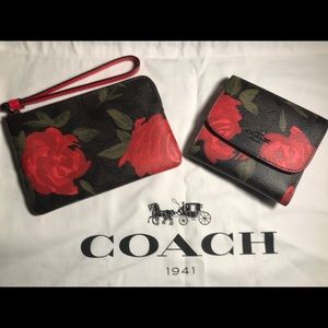 Coach wallet and wristlet set